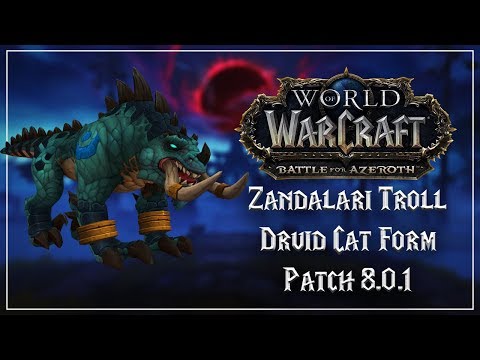 Zandalari Troll Druid Cat Form - Battle for Azeroth - Patch 8.0.1