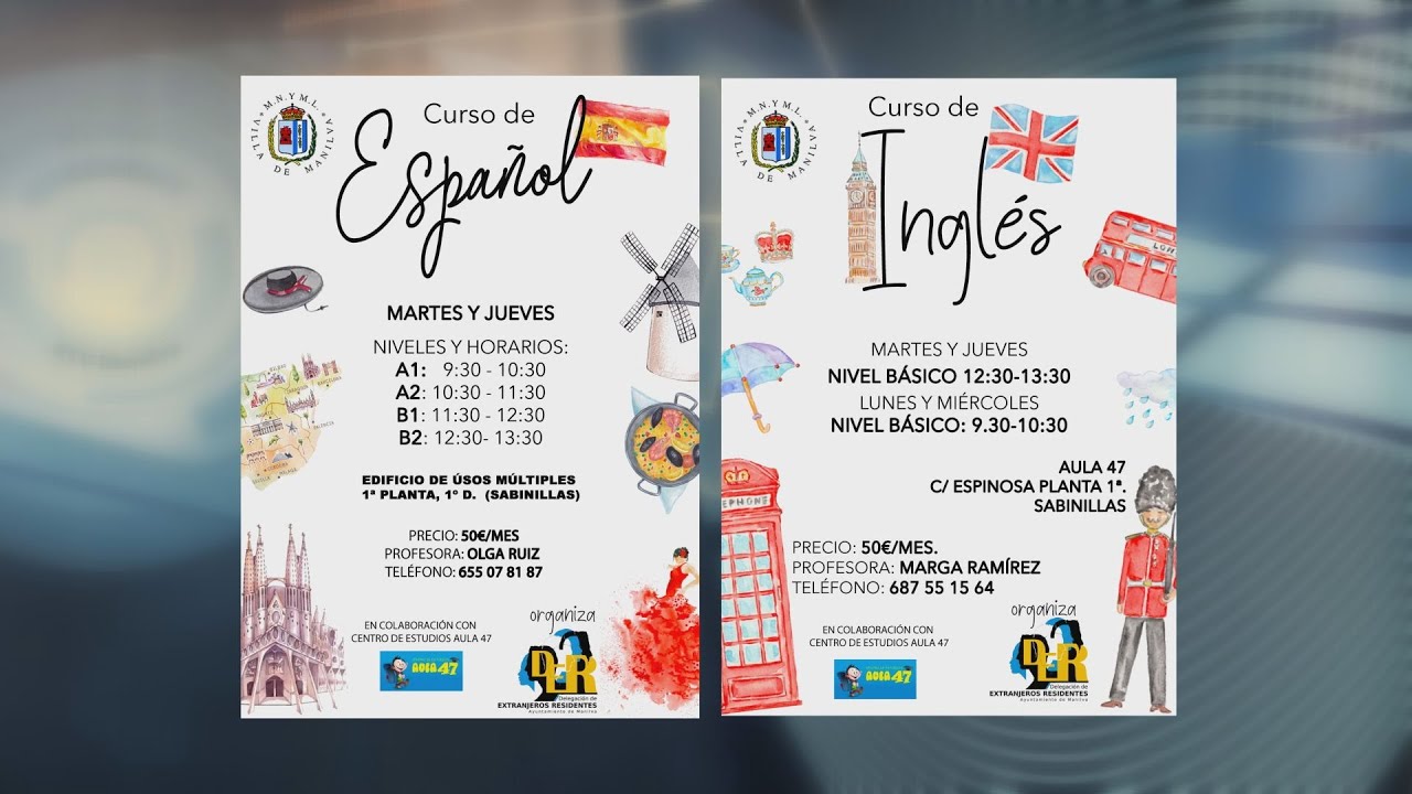 Cursos de inglés y español Cursos de inglés y español