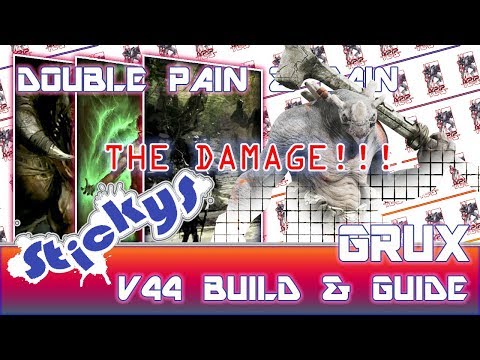 Paragon: V44 Grux Build and Guide #1 - Double Pain & Gain - Stupid Damage!