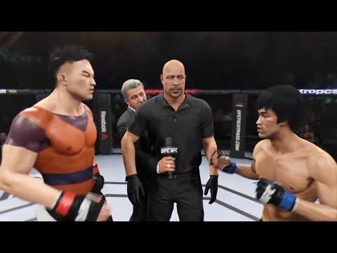 Son Goku vs. Bruce Lee (EA Sports UFC 2) - CPU vs. CPU - Crazy UFC 👊🤪