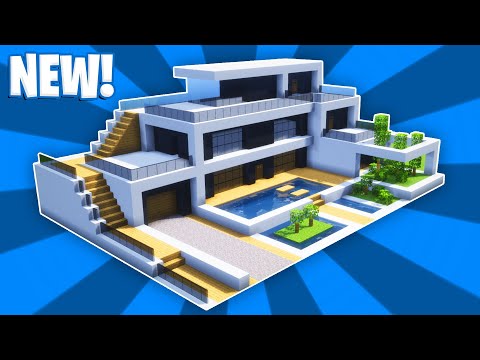 Minecraft : How To Build a Large Modern House Tutorial (#52)