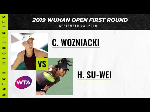 Hsieh Su-Wei vs. Caroline Wozniacki | 2019 Wuhan Open First Round | WTA Highlights