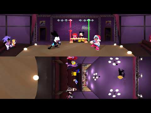 Vs Oswald FNF Animation 3D 360°   Rabbit's Luck