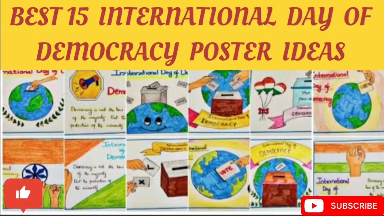 INTERNATIONAL DAY OF DEMOCRACY POSTER DRAWING | DRAWING ON DEMOCRACY | DEMOCRACY DAY POSTER | 