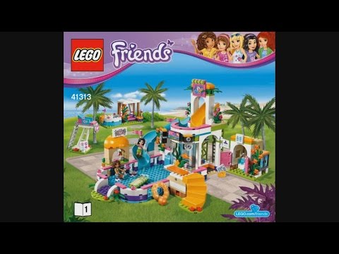 LEGO Friends 41313 Heartlake Summer Pool - instruction timelapse
