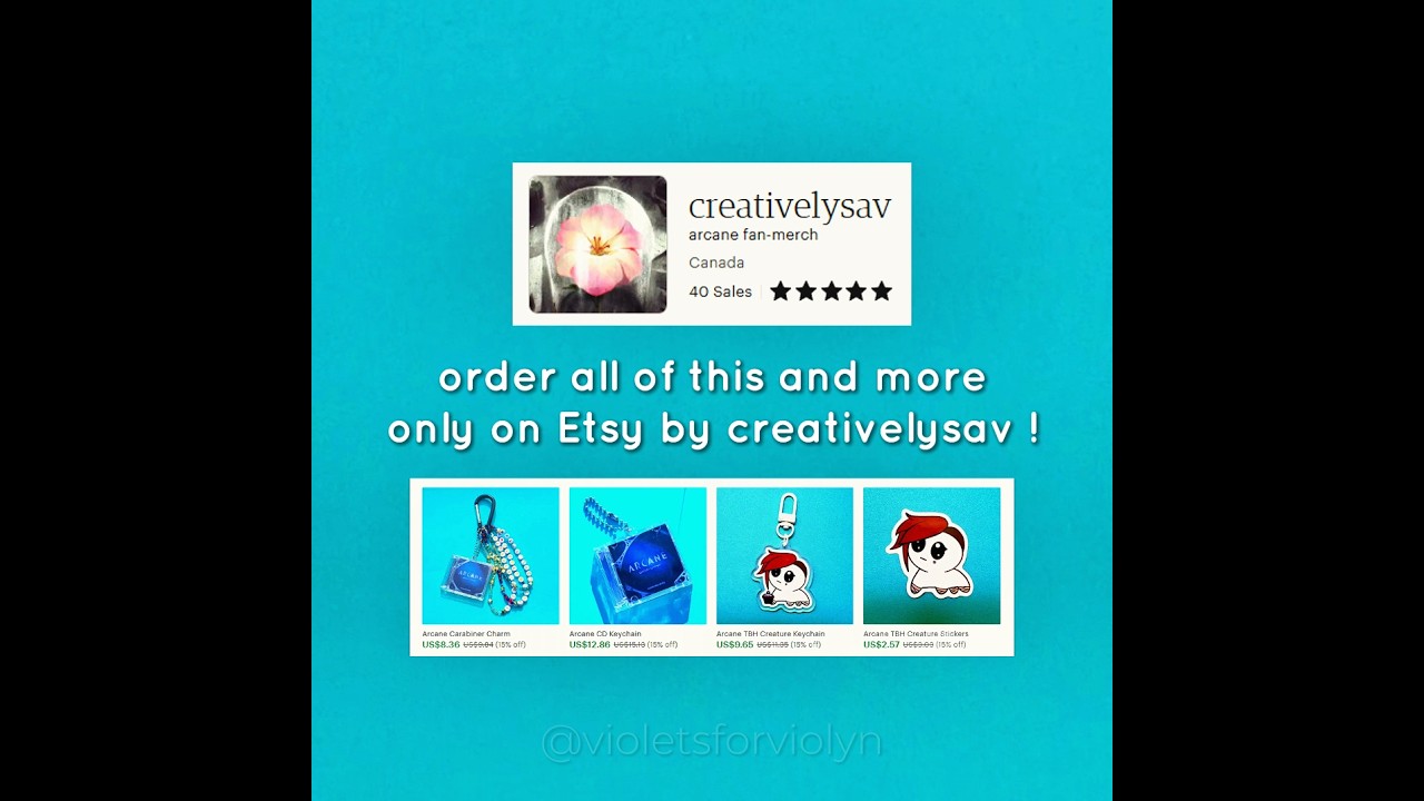 Shop link in bio through my Strawpage! 🩵#arcane #etsy #fanmerch