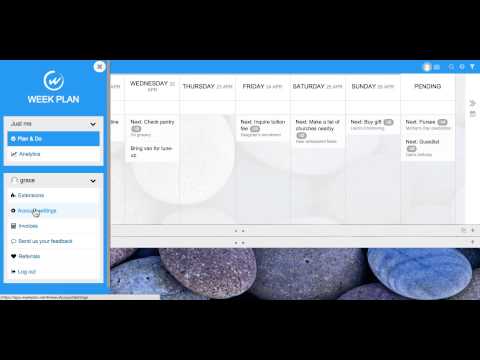 Personalize your weekly planner