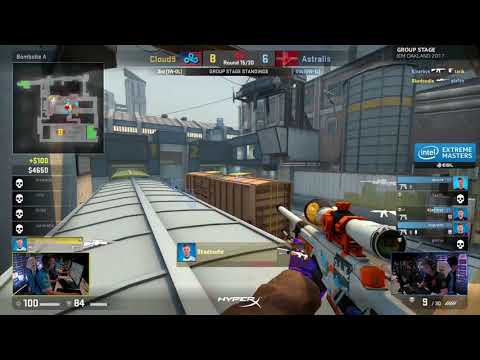 Skadoodle 1v4 clutch vs Astralis [ IEM Oakland 2017 ]