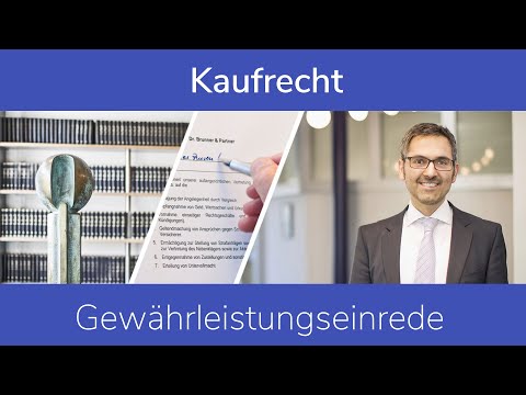 Kaufrecht: Gewährleistungseinrede