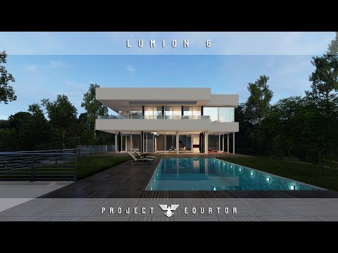 Lumion 6 Rendering Tutorials #30 - Modern House Planed (3D Warehouse)
