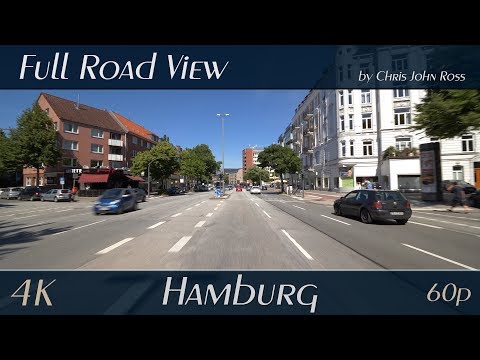 Hamburg, Germany: St. Georg, Hohenfelde - Lübeckertordamm, Lübecker Straße - 4K (UHD/2160p/60p)