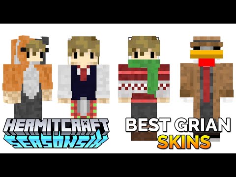 Top 5 Grian Skins of Hermitcraft 6 - The Best of Grian
