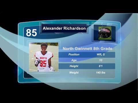 TwinSportsTV:Game Teaser Alexander Richardson #85 (8th Grade North Gwinnett vs Mountain View/Duluth)