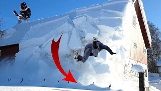 TOP Dangerous Snow Falling on Head & Cars - Amazing Snow Sliding Off The Roof 2023
