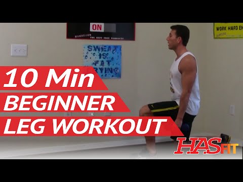 10 Min Beginner Leg Workout for Women & Men at Home - Easy Leg Workouts & Easy Exercises