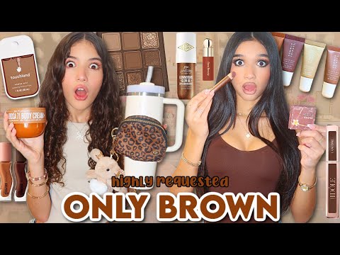 ONLY using BROWN MAKEUP & SKINCARE FALL EDITION🤎🐻🍂