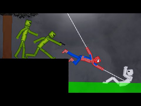 Spider-Man Saves People From Melon Playground on Acid Sea in People Playground