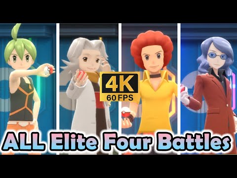 Pokemon Brilliant Diamond & Shining Pearl - ALL Elite Four Battles (4K 60fps)
