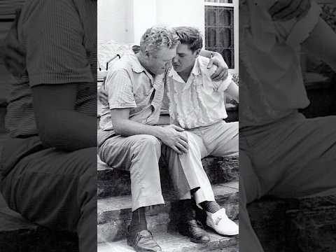 Elvis and Vernon Presley grieving right here at Graceland, 1958