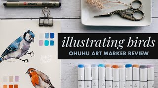 what i think about OHUHU brush tip alcohol markers · a review of a cheaper copic marker alternative