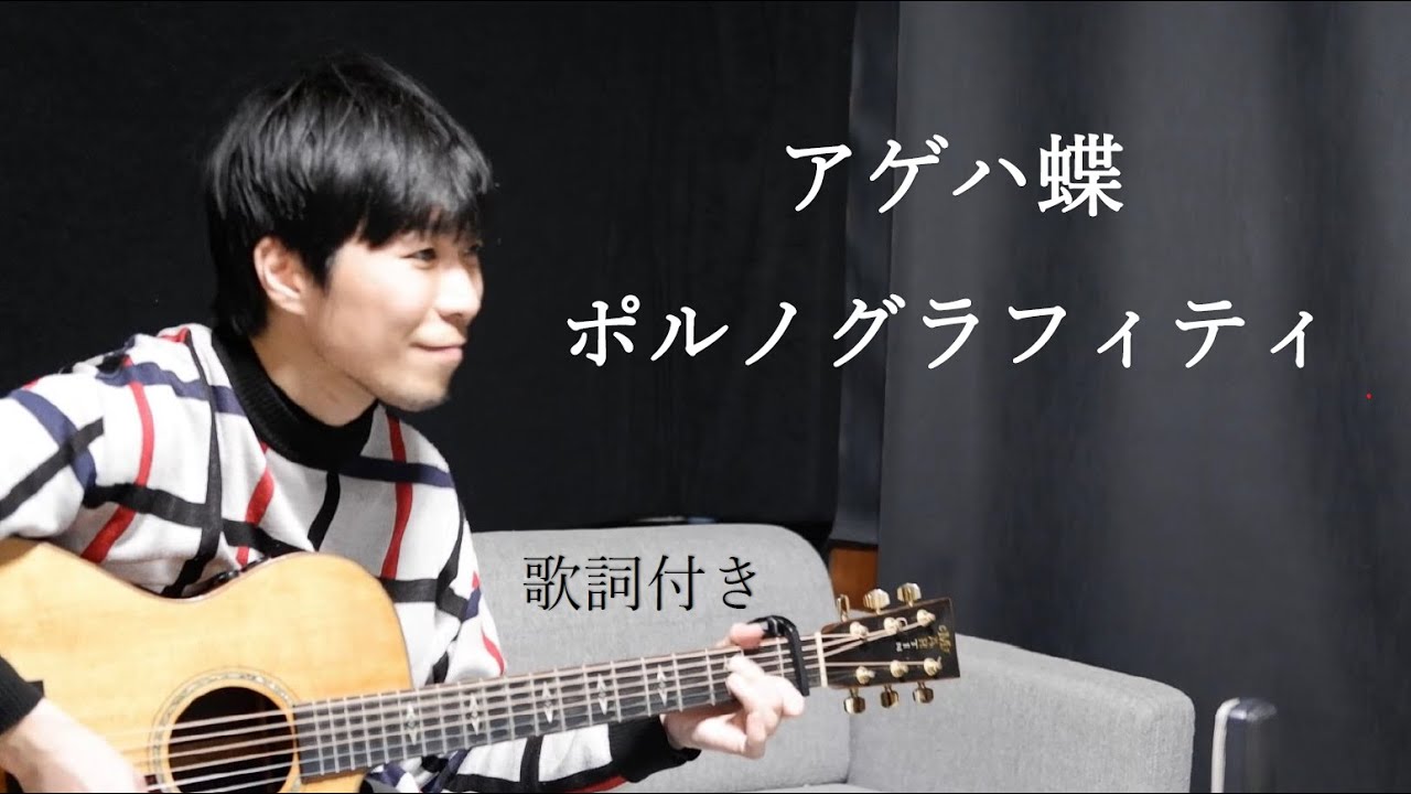 【歌詞付き】アゲハ蝶/ポルノグラフィティ ギター弾き語り