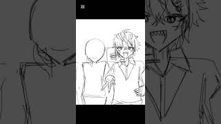 今日は3周年！　#イラスト　#イラストメイキング　#にじさんじ　#赤城ウェン　#緋八マナ　#shorts