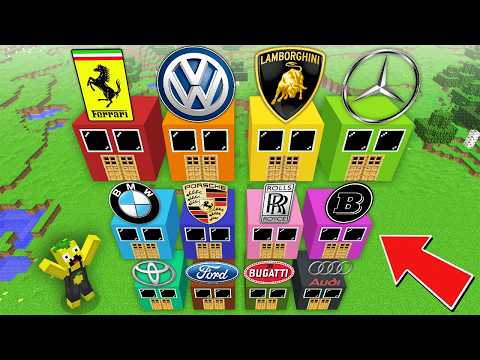 I SURVIVAL in NEW HOTEL BASE with SECRET CAR BRANDS in Minecraft ! RAREST CAR INSIDE BASE !