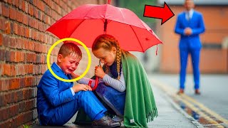 "Vou Cuidar De Você Até Seu Papai Aparecer" Diz Menina Pobre Para O Filho De Um Milionário...