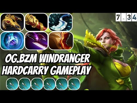 OG.BZM Carry Windranger - Dota 2 Pro Immortal Windranger Gameplay 7.34c