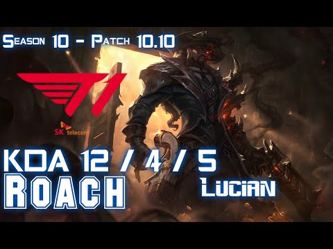T1 Roach LUCIAN vs FIORA Top - Patch 10.10 KR Ranked