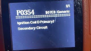 P0354 IGNITION COIL D PRIMARY / SECONDARY CIRCUIT (FIXED) TOYOTA SIENNA