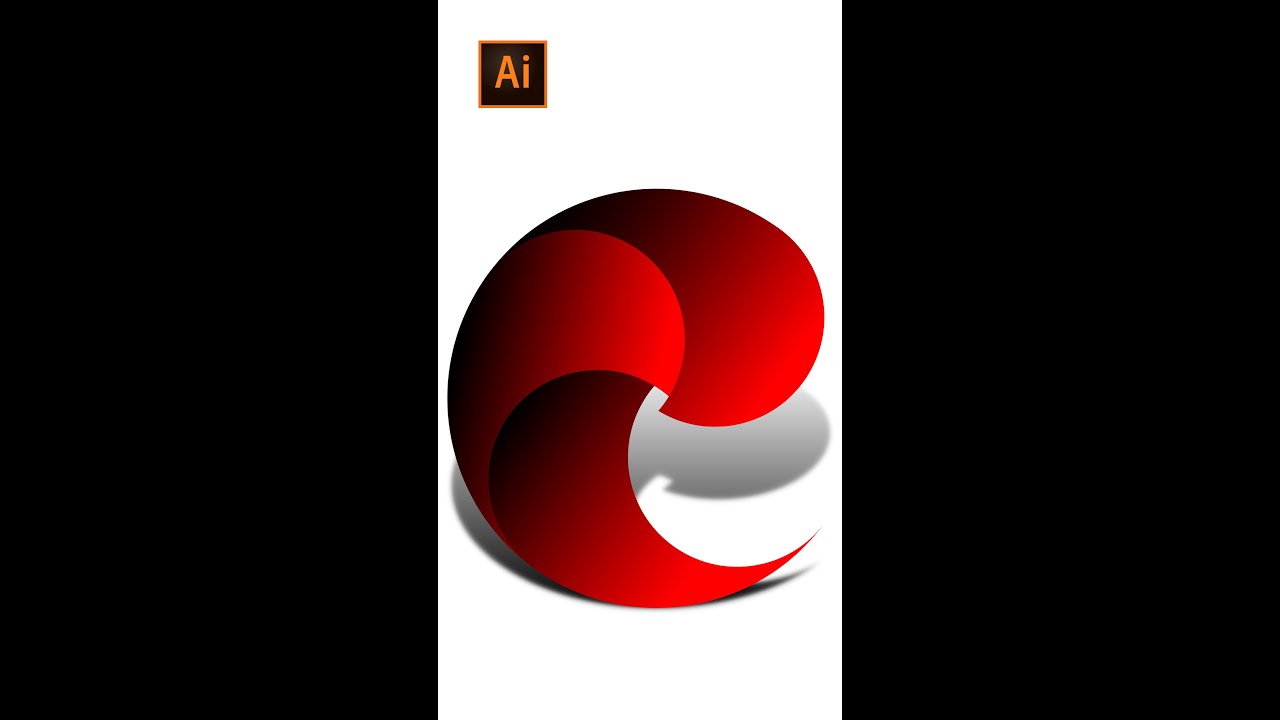 Design a Gradient Logo Illustrator Tutorial YouTube #Shorts