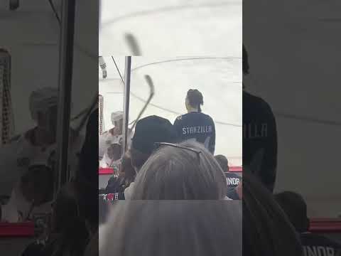 Nick Foligno's 'Scary' Moment with a Jets Fan! 😂 #NHL #Hockey #Foligno #Jets #Funny #HockeyTok