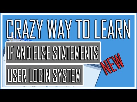 Visual Basic Beginner Lesson 13 - If and else statements with User Login System  (Crazy Tutorial)
