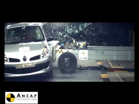 Renault Clio 3 2006 ANCAP Crash Test (5 stars)