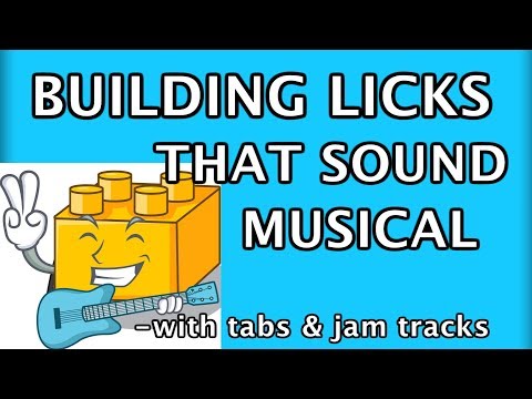 Build guitar licks that sound musical Turn scales into music EZ lesson with jam track and tabs