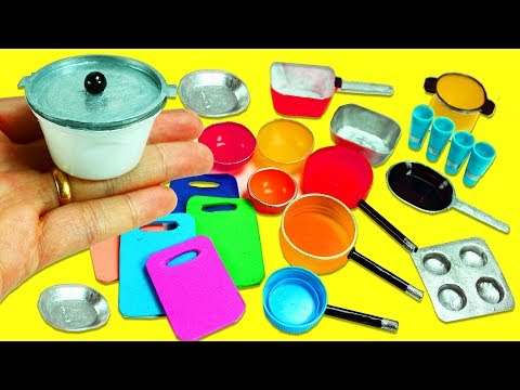 10 DIY Miniatures Kitchen / Cooking  Stuff  #1- Each in less than 1 minute