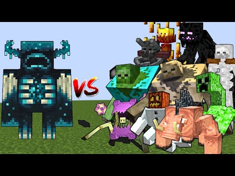 Warden vs Mutant creatures | Minecraft Mob Battle