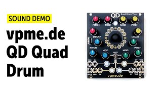 Video thumbnail for vpme QD Quad Drum Voice Sound Demo (no talking) by Bonedo Synthesizers