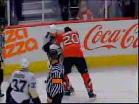 Great shift + Vermette/Talbot fight vs Penguins - Feb 1/08