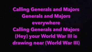 XTC Generals &amp; Majors karaoke