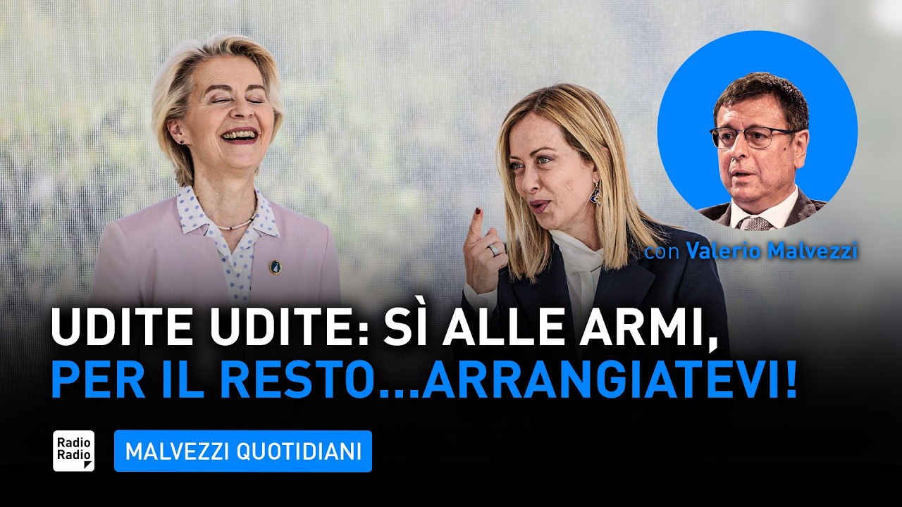 Udite udite, l'UE detta la Manovra 2027: sì alle ARMI, per il "resto" ARRANGIATEVI!