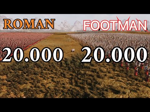 Roman 20.000 Vs Footman 20.000  Ultimate Epic Battle Simulator 2 uebs 2