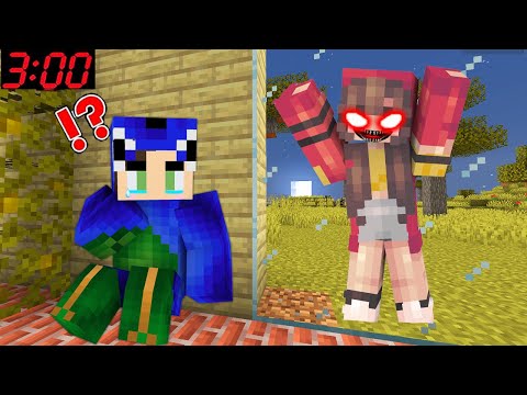 Scary Ekta Chasing Ayush at 3:00 AM in Minecraft 😱
