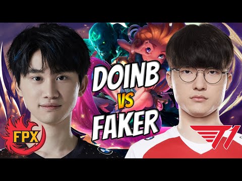FPX DOINB VS T1 FAKER - DOINB RYZE VS FAKER ZOE - LOL PROVIEW