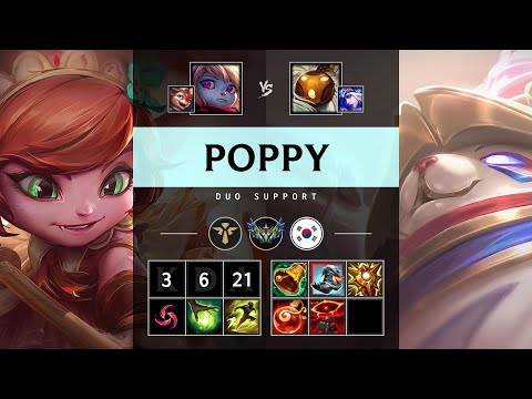Poppy Support vs Bard - KR Challenger Patch 25.20