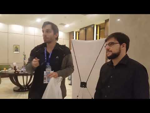 Alexander Grischuk hits water bottle