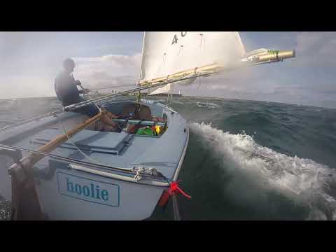 Wayfarer sailing towards Hurst castle