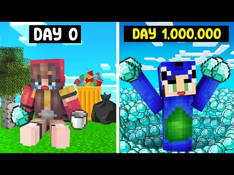 Minecraft but I Survived 1,000,000 Days 😱