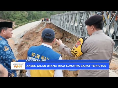 KAPOLDA RIAU TINJAU JALAN LONGSOR DI TANJUNG ALAI